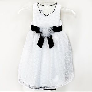 BONNIE JEAN | White and black formal dress 3T